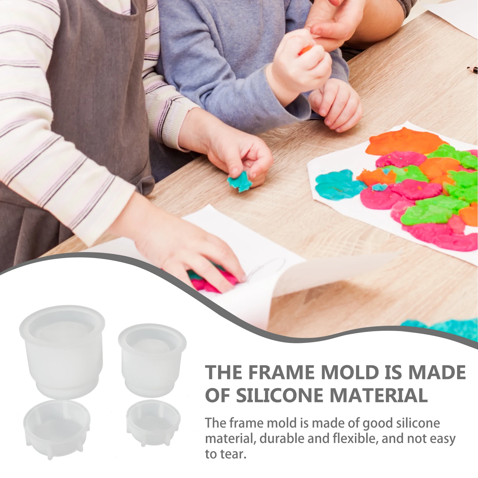

2 Sets Crystal Glue Storage Jar C Holders Silicone Molds les Resin Epoxy Craft Jewelry Accessories Large Small Size
