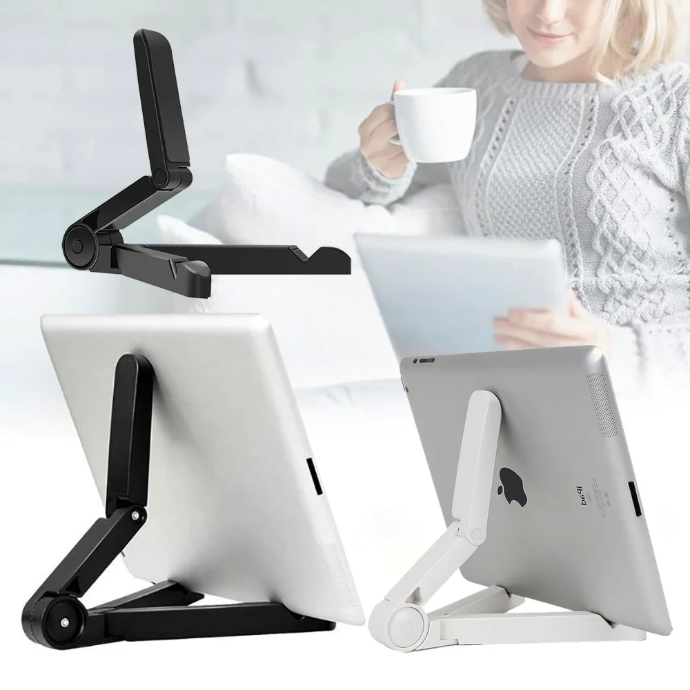 1Pc Tablet Holder Stand Lazy Portable Folding Phone Bracket  Adjustable Tripod Table Desk Support Universal Desktop Mount Stand