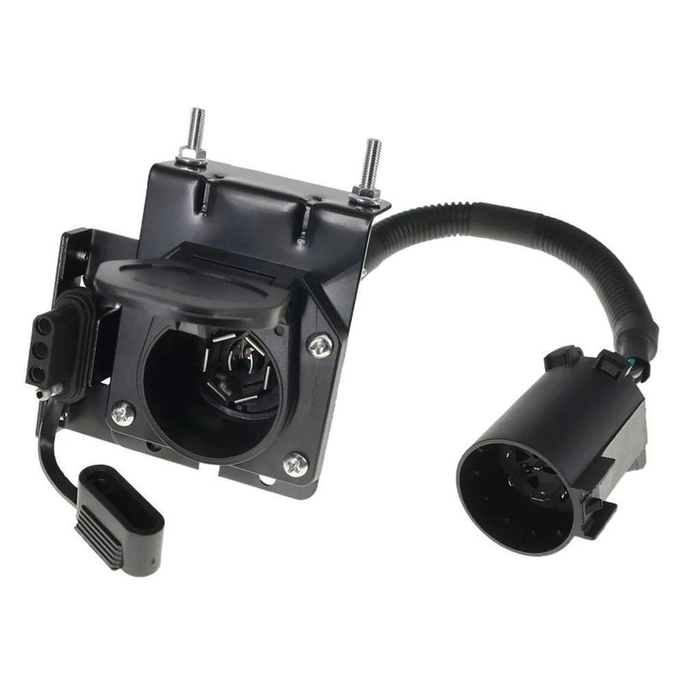 1pc 56038366AB 42145 7 Way Blade And 4 Way Flat Trailer Wiring Adapter Connector Replacement 7-Way & 4-Way Trailer Adapter