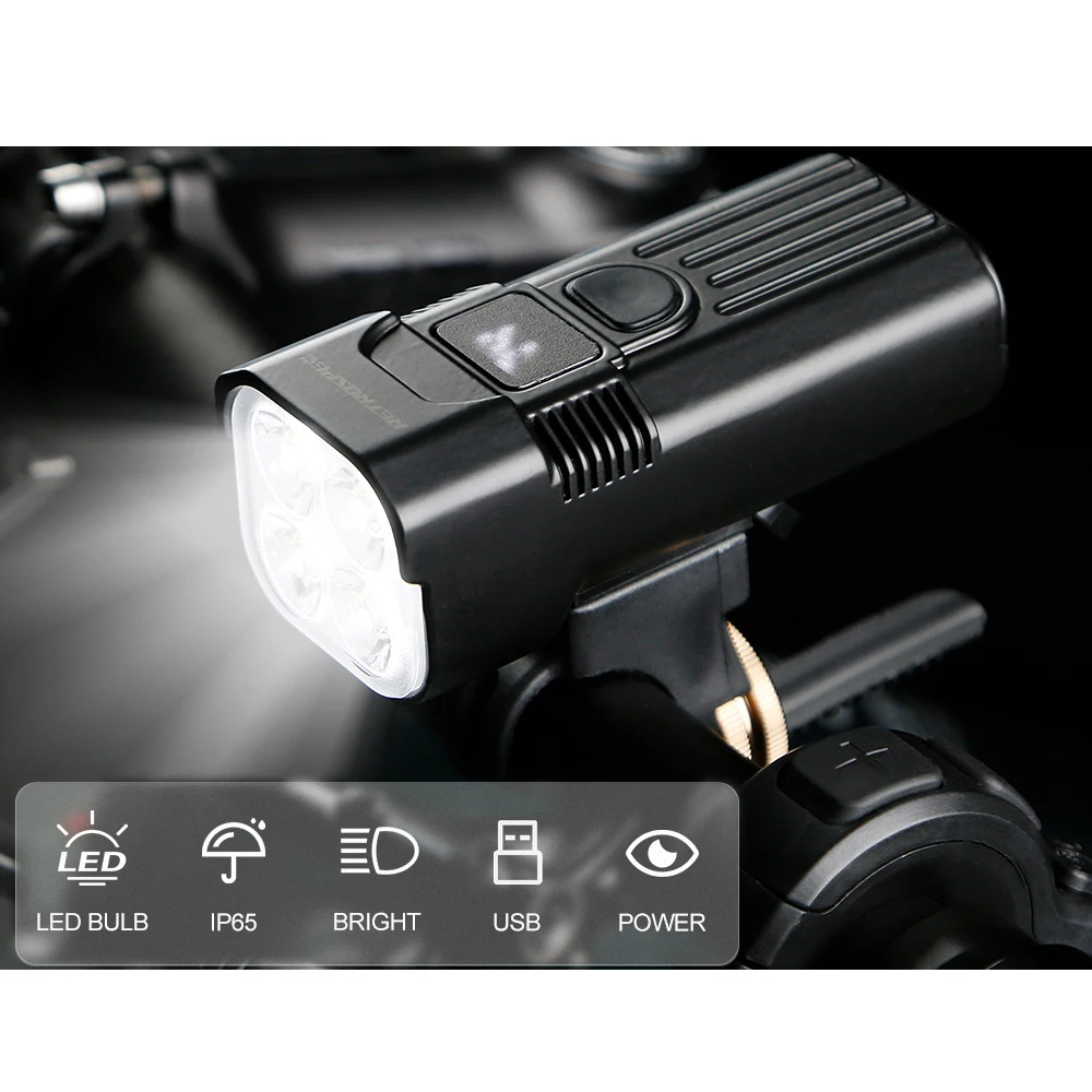 

TWITTER-Front Bicycle LED Light, 2000 Lumen, USB Rechargeable, Bike Lighting, Flashlight Accessories, New, 2022