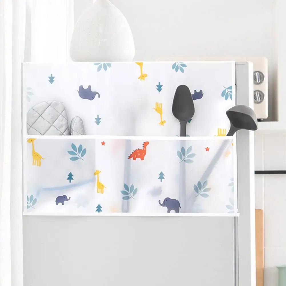 Protector de refrigerador ligero con cubierta de refrigerador de bolsillo, conveniente paño de refrigerador práctico para Cocina