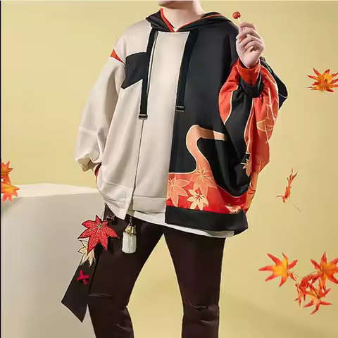 Game Genshin Impact Kaedehara Kazuha Doujin Hoodie Genshin Impact Kazuha Casual Wear Cosplay Costume Hoodie