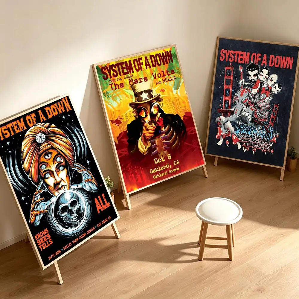 Band System Of A Down Poster Poster HD Printing Cozy Healing Style Wall Art Home Decor For Living Room Bedroom Gift