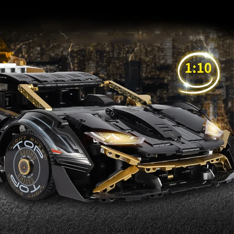 2519PCS 스포츠카 모델 빌딩 블록 장난감 STO 도시 레이싱 자동차 벽돌 데스크탑 장식품 컬렉션 소년 성인 선물