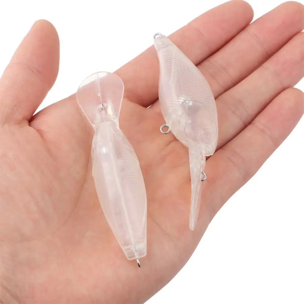 

10Pcs Transparent Crankbait Fishing Gear Hard Bait Fake Bait Fishing Wobbler Fishing Lure