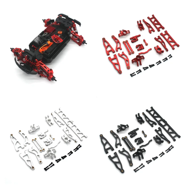 Metal Accessory ARRMA 1:18 Granite/Typhon Grom Remote Control Car Swing Arm Steering Cup Vulnerable Kit 8-Piece Set Parts