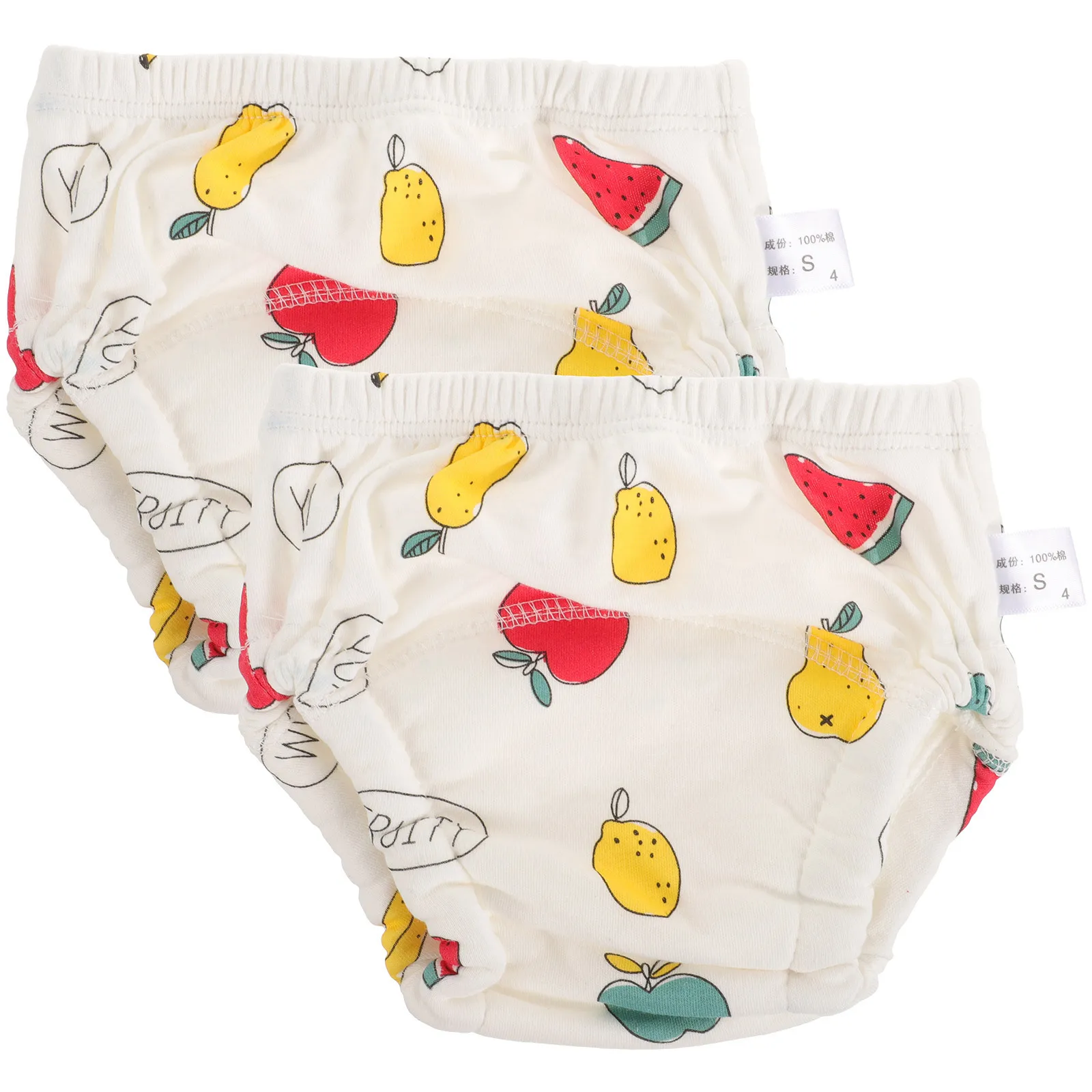 

2 шт. детские тренировочные хлопковые подгузники для малышей, моющиеся мягкие многоразовые подгузники, штаны, удобные подгузники для новорожденных