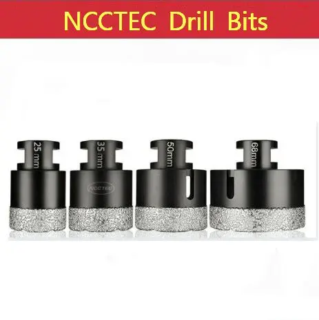 

[M14 4pcs/Set] 1'' 1.4'' 2'' 2.72'' Diamond Vacuum Brazed Core Drill Bits Kit| 25 35 50 68mm Hole Saw Cutter for Granite Ceramic