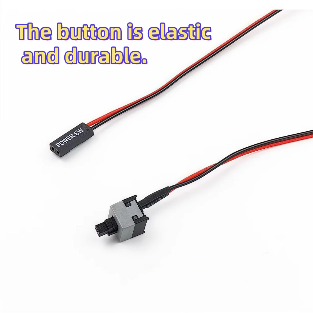PC Power Button Dupont Line Computer Case Button Key Start Host Switch Cable Restart Extension Cable - zdjęcie 1