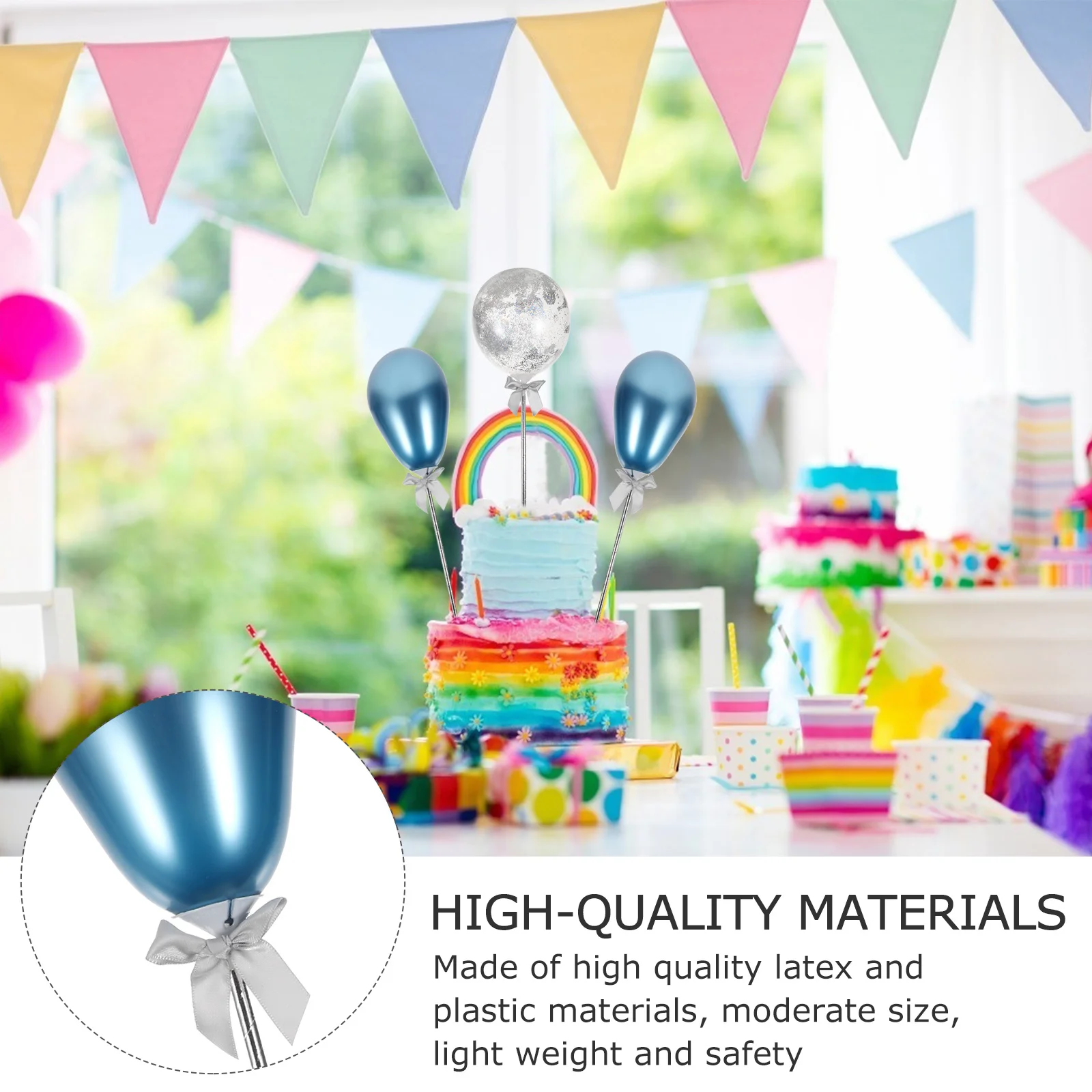 

1 set 1 Set Bright Colorful Decorations Balloon Topper Party Wedding Supplies Balloon Cake Ornament Kids Party Supplies Cake