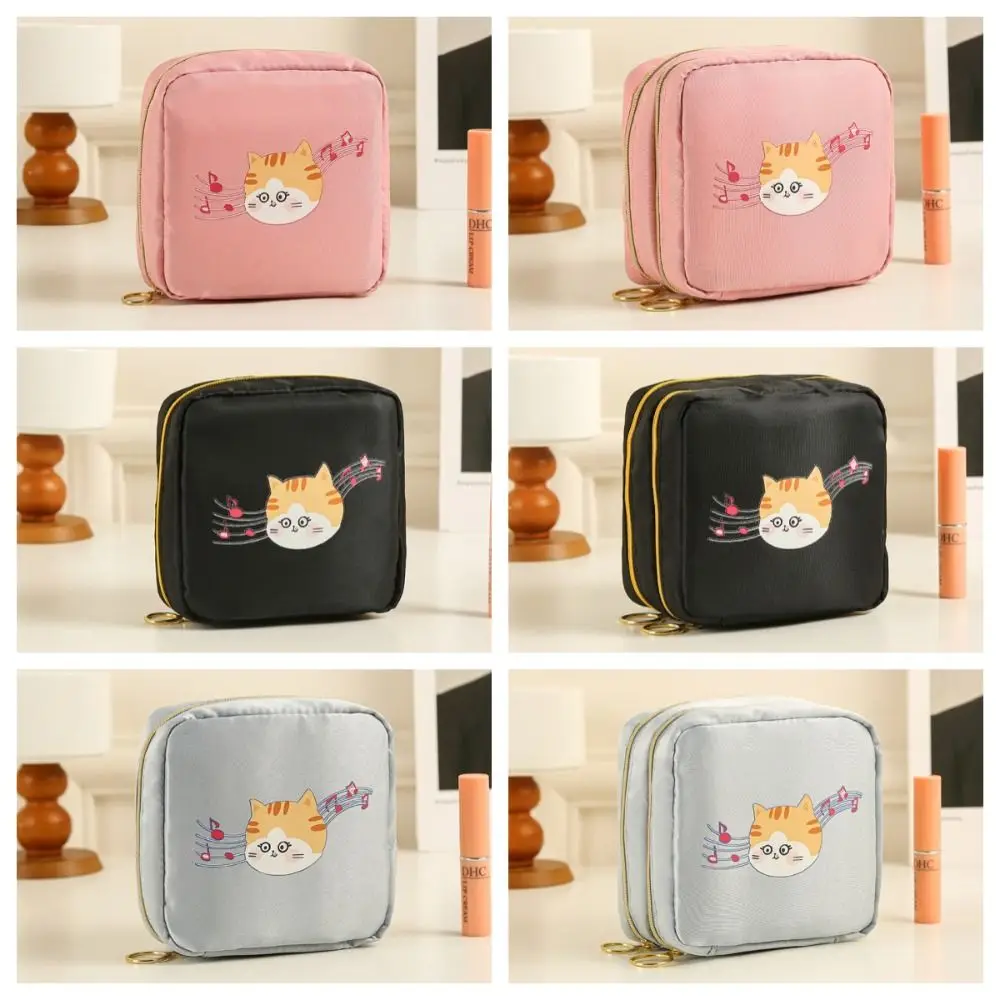 Monedero de gatito con cremallera, bolsa de dinero, monedero de gato de jengibre, bolsa de auriculares Oxford impermeable para exteriores