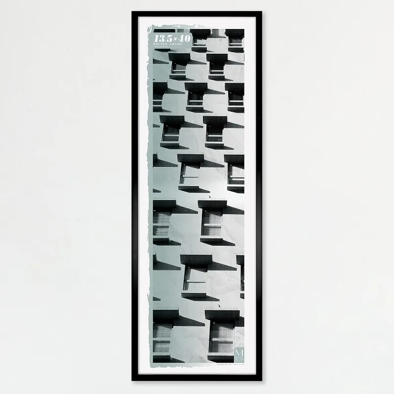 

Foundation 13.5x40 Poster Frame Traditional Black, Vertical & Horizontal Wall Hanging Large Picture Frame for Photos