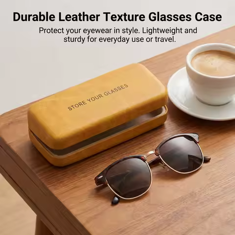 Vintage Retro Eyeglass Case Portable Minimalist Storage Box for Reading Sunglasses Classic Glasses Box