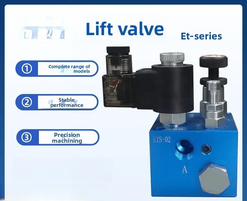 Hydraulic lift valve, support valve ET-02 03 04 06 Lifting platform system cartridge valve