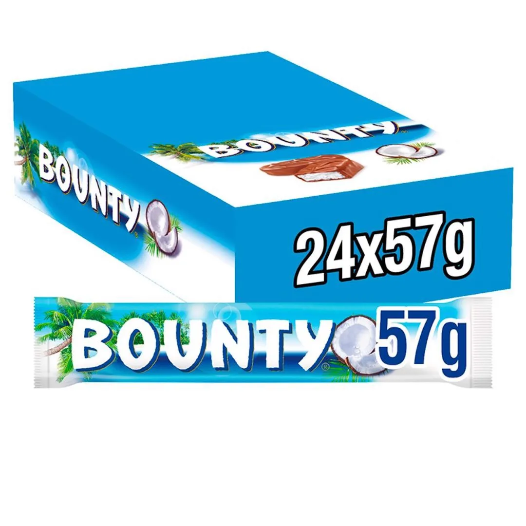 Bounty Baton z nadzieniem kokosowym oblany czekoladą 57 g x 24 sztuk