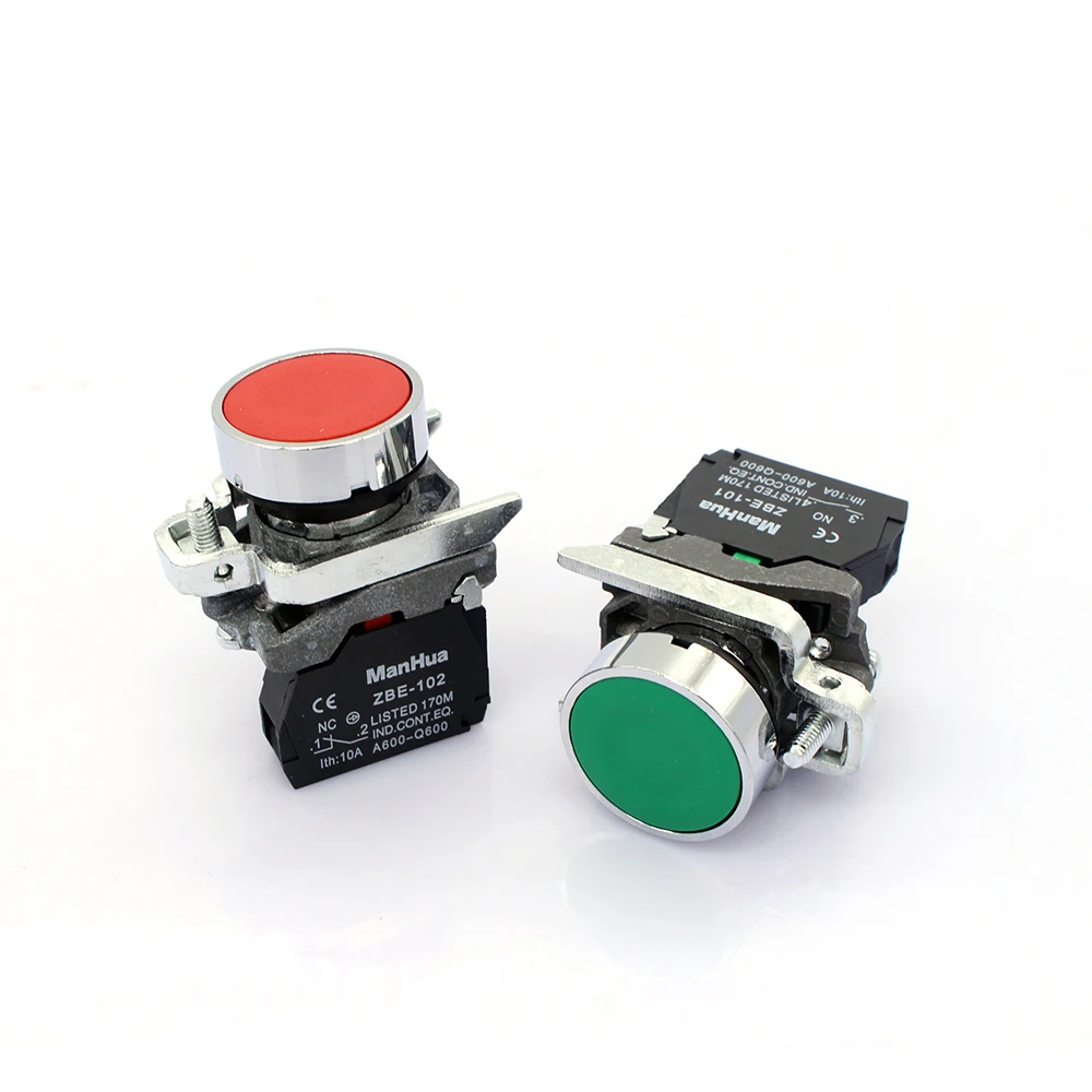

Spring Return Push Button XB4BA31 22mm Green Flush Pushbutton with 1NO