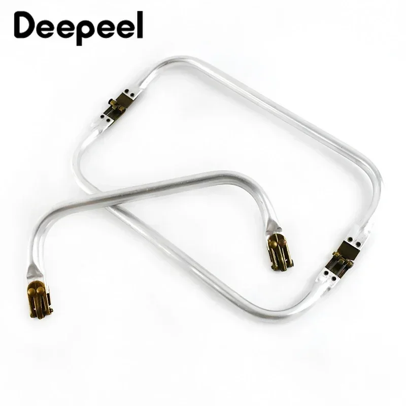 2/5Pcs Deepeel 18-30cm Smooth Purse Frame Bags Handle Wallet Sewing Brackets Kiss Clasp Sew Kit Bag Handbag Hardware Accessory