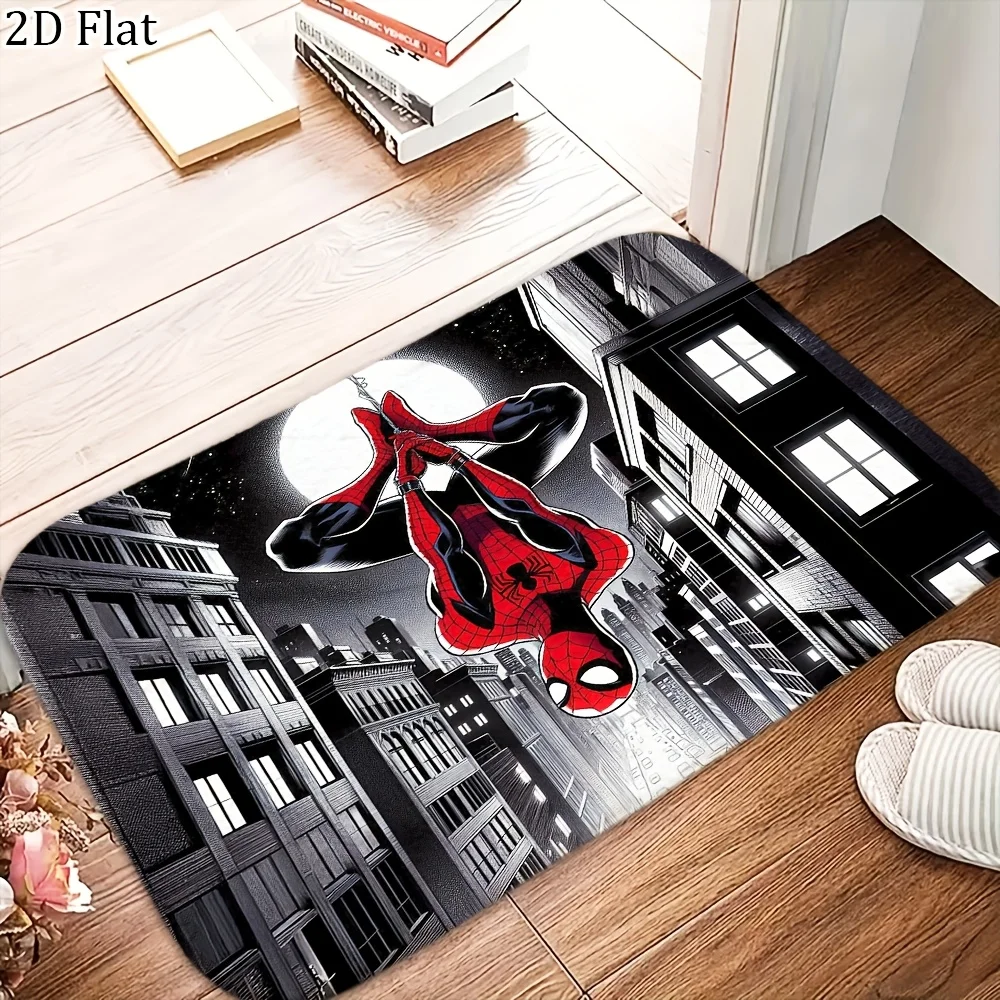 

Фланелевый коврик с изображением супергероев Marvel, 1 шт., несколько размеров, многофункциональный для ежедневного использования, подходит для ванной комнаты, прихожей.