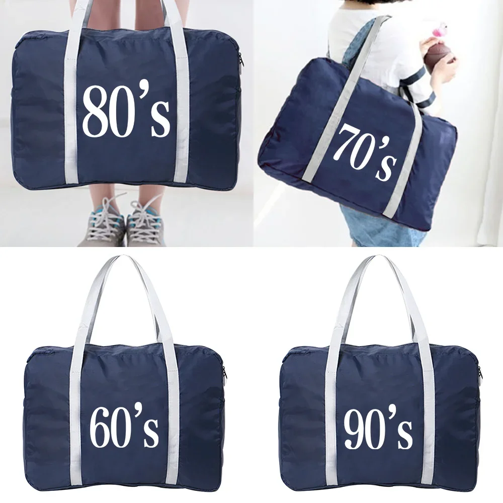 

Luggage Travel Bags Nylon Unisex Foldable Water Proof Large Capacity Bag Years Series Printed Women New Handbags Men Travel Bags