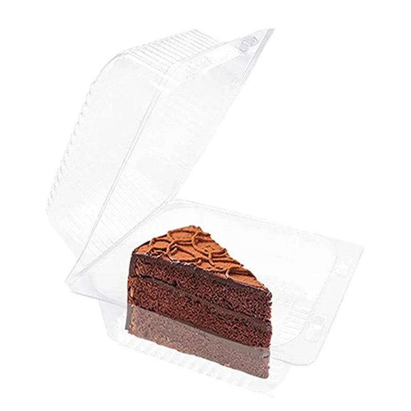 100pcs Transparent Food Packaging Box Disposable Plastic Boxes Fruit Cake Dessert Storage Container Take Out Box Party Favors