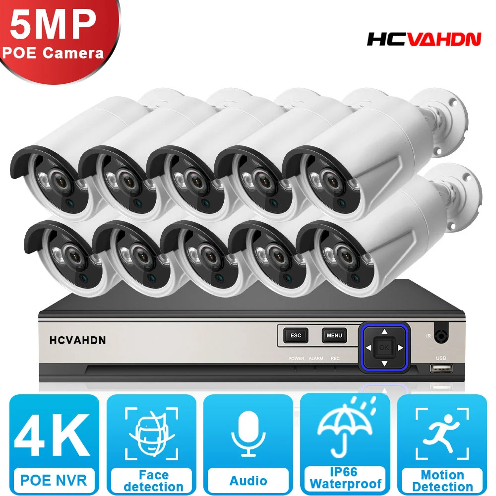 

XMEYE 10CH 4K POE NVR Kit 5MP CCTV Security Camera System Street Waterproof IP Camera Video Surveillance System Kit 8Channel 4CH