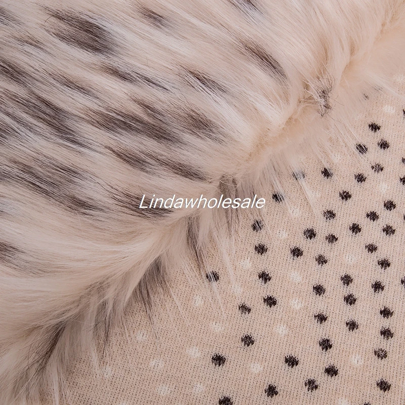 Faux fur fabric,clothing jacket fabric coffee beige jacquard dot cloth,autumn/winter jacket material