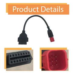OBD2 16 Pin to 6 Pin Diagnostic Adapter Cable For Honda motorcycles with 6 pin diagnostic socket