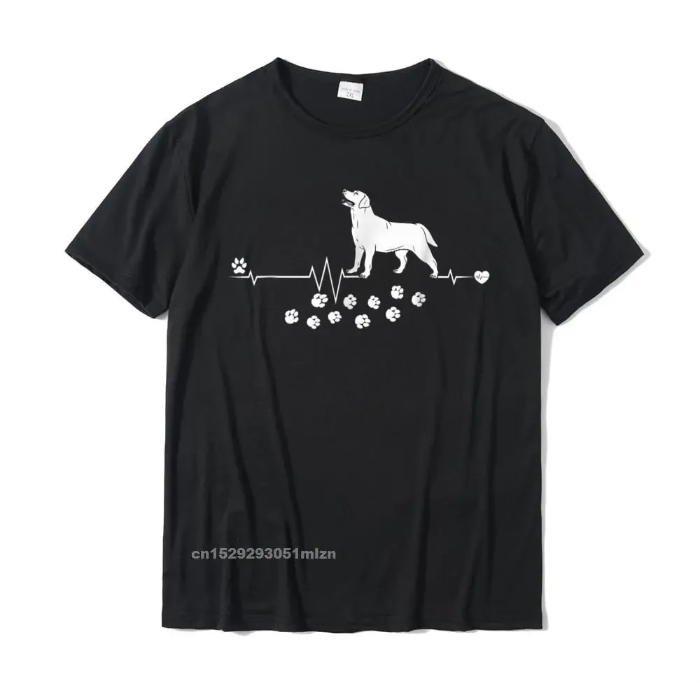 

Labrador Retriever Dog Heartbeat Gift Dogs Breed T-Shirt Tops & Tees Funny Summer Cotton Man Top T-Shirts Casual