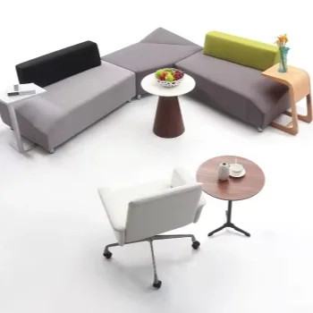 Business office living room furniture leather/fabric sofa cover combination sofa cover wooden frame