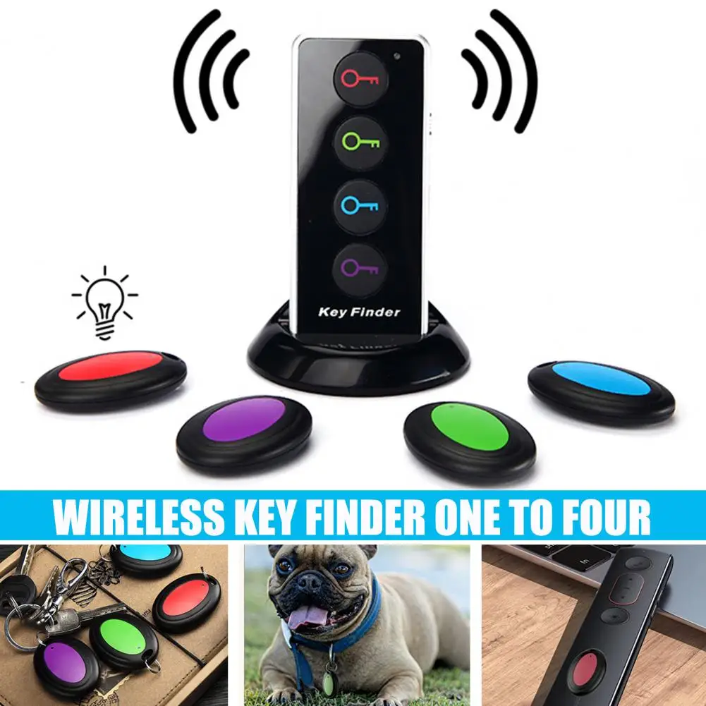 Tracking Device Wireless Anti-Lost Alarm 80dB 30m Distance Anti-Lost Tracker 499.82MHz One Click Search ABS 4 Colors Key Finder