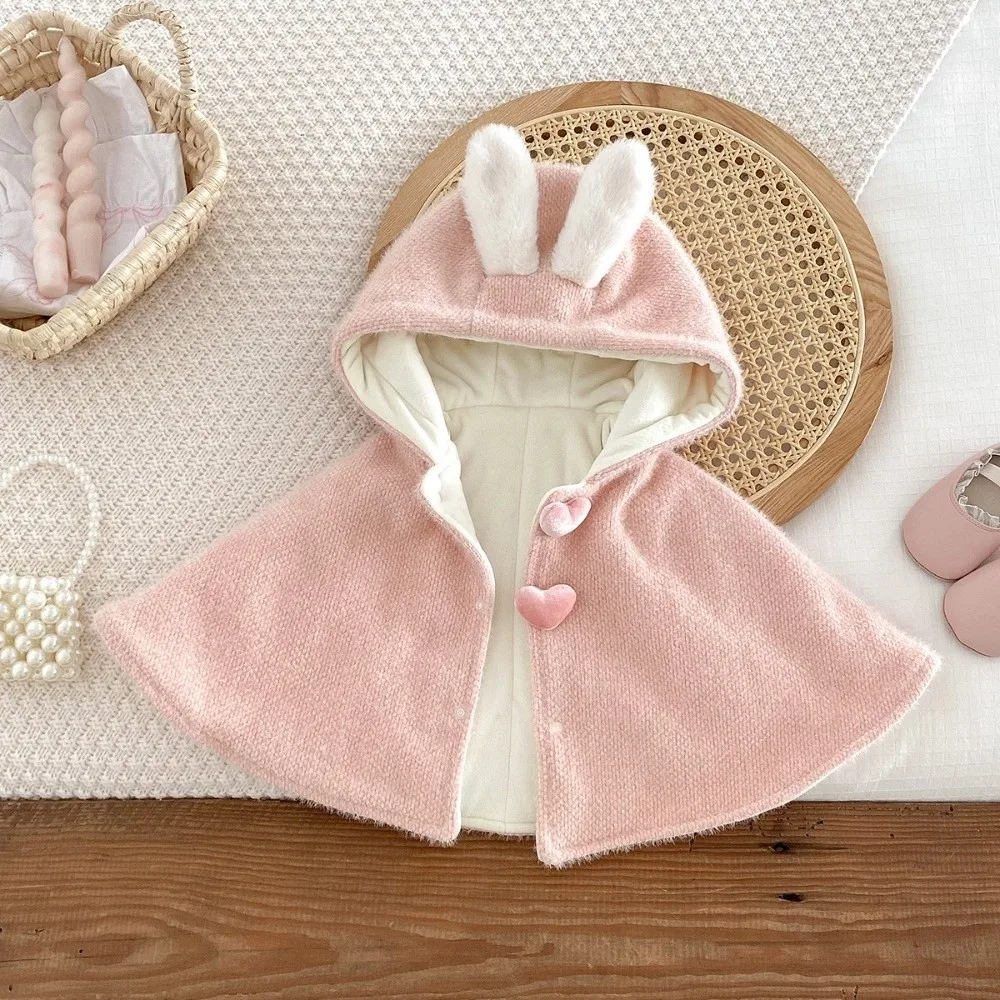 عباءة أطفال متينة دافئة بغطاء للرأس من الصوف للأميرة للفتيات للشتاء من عمر 0 إلى 1 سنة سترة ثلج عصرية #1