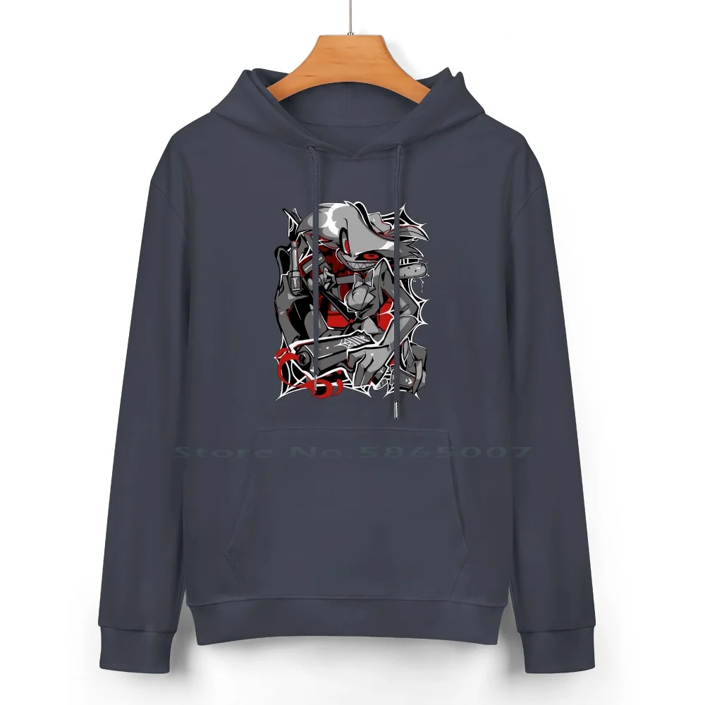 Angel Dust Demon Design-Pure Cotton Hoodie Sweater 24 Colors Vivziepop Imp Moxie Hellhound Angel Dust Nifty Demon Pig Fat