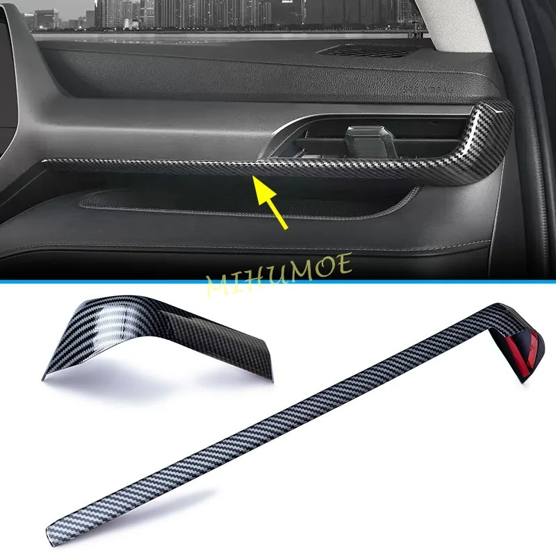 

Внутренняя центральная консоль из углеродного волокна, накладки на вентиляционные отверстия для Toyota Highlander 2020 2021 2022 2023 2024 2025, автомобильные аксессуары