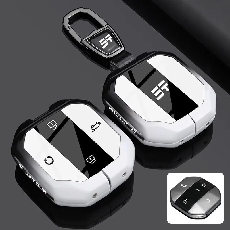 Zinc Alloy Car Key Case for Jetour T1 Freedom Traveller 2025+ Remote Protection Cover Bag Shell Keychain Holder Fob Accessories