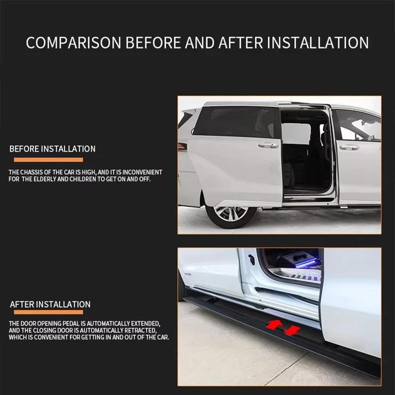 

Wholesale Aluminum Alloy Luxury Auto Exterior Accessories Side Step Automatic Car Door Pedal for Sienna 2020 2021 2022