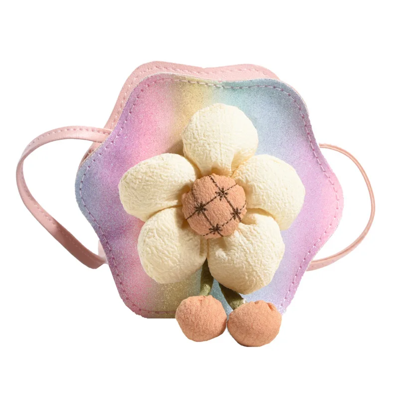 Borsa a tracolla per bambini con fiori Portafoglio per ragazza carina Borsa per accessori per ragazze con paillettes Borse a tracolla per ragazza Madre Borse per bambini per ragazza Sac