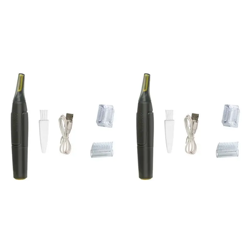 

【PASSIONE 】2X Electric Nose Hair Trimmer For Men Portable USB Rechargeable Ear Nose Hair Trimmer Professional Trimming Tool