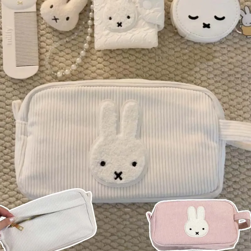 

Miffy Anime Series Makeup Bag Large Capacity Portable Travel Toiletry Bag Cute Decor Portable Cosmetic Storage Bags Student Gift