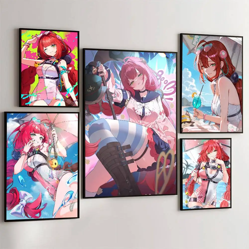 Ukinami Yuzuha Zenless Zone Zero Poster Wall Art For Study Living Room Decor Unique Home Decoration Picture