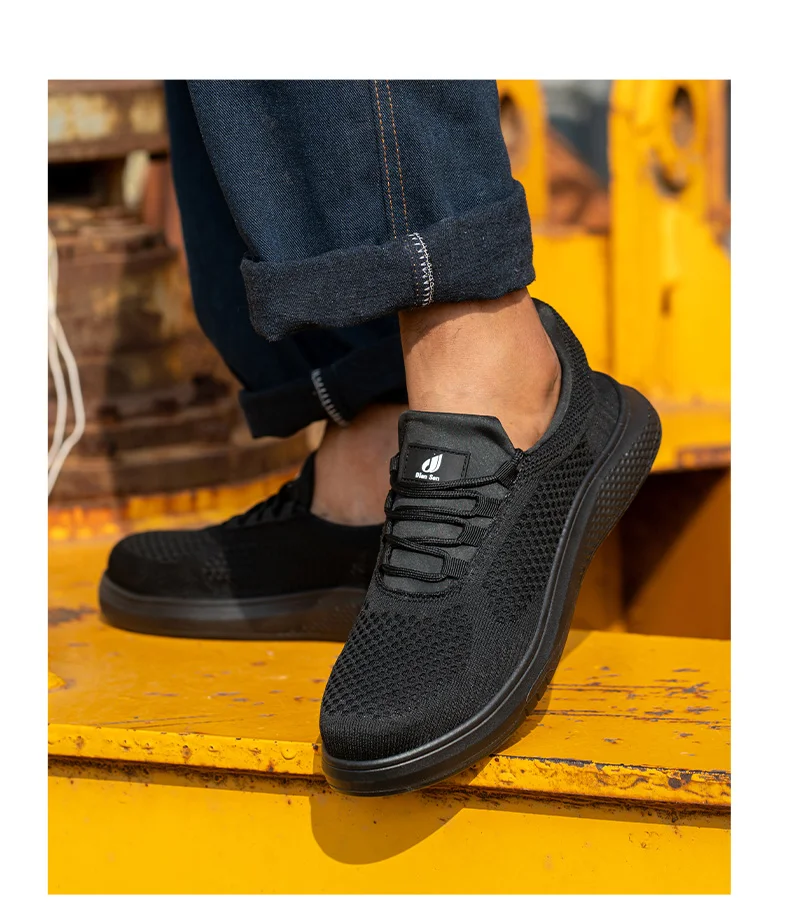 Neue rutschfeste Arbeitsschuhe für Herren, Stahlkappenschuhe, durchtrittsichere Arbeitsschuhe für die Baubranche, bequeme Sportschuhe für Herren – Detail 16