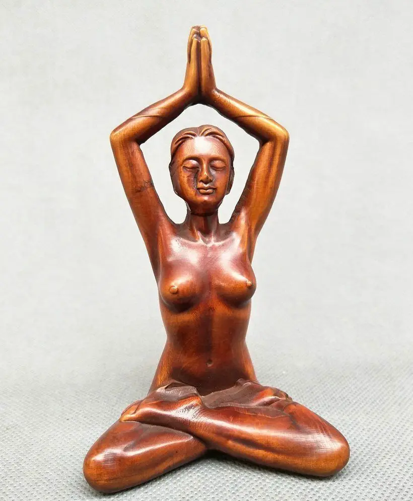 

Collection Chinese Boxwood Hand carved Yoga beauty statue