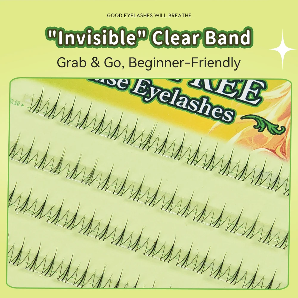 Yelix Large-capacity Lower Eyelashes Double-pointed Small Flame Glue-free Fake Eyelash Natural Manga Lashes Makeup Tools