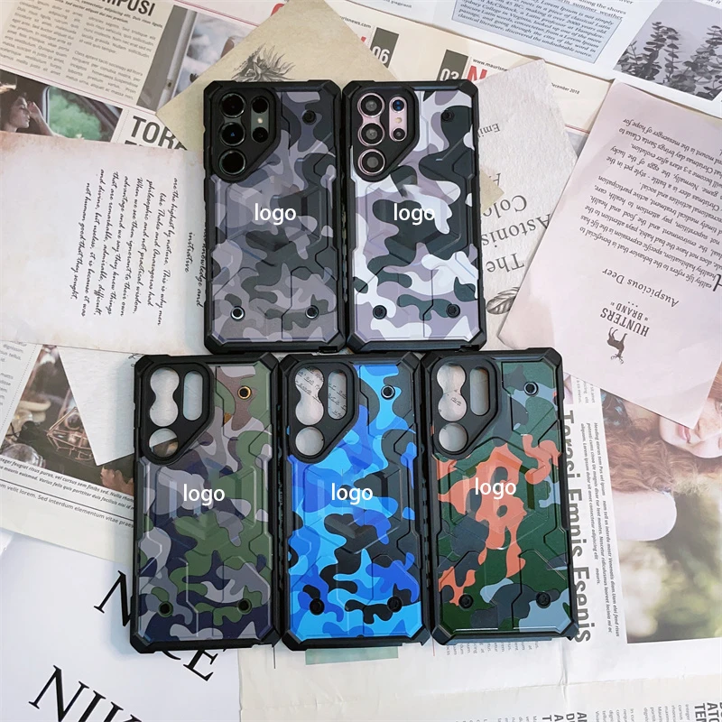 Camouflage Pathfinder Series Magsafe Case for Samsung Galaxy S23Ultra S23 S23Plus Magnetic Pro Shockproof Case