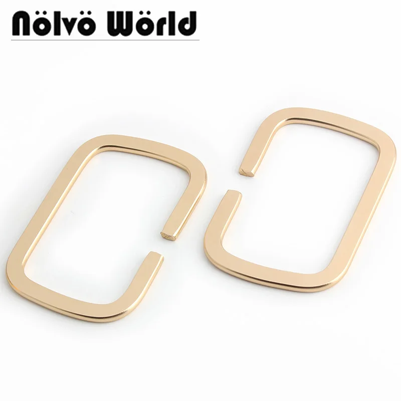 10-30-50pcs 9.5x6cm Light Gold 2022 New High Quality Alloy Square Handle For Handbag Woman Bag Accessories