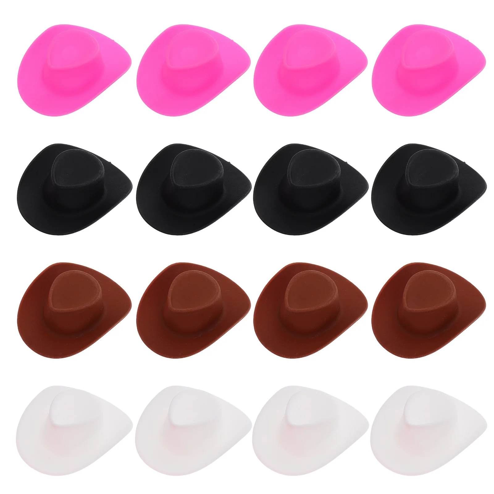 

4Pcs Mini Cowboy Hats Cute Small Western Caps Craft Decorations Baby Girl Kid Dash Favor Party Ornament Accessories