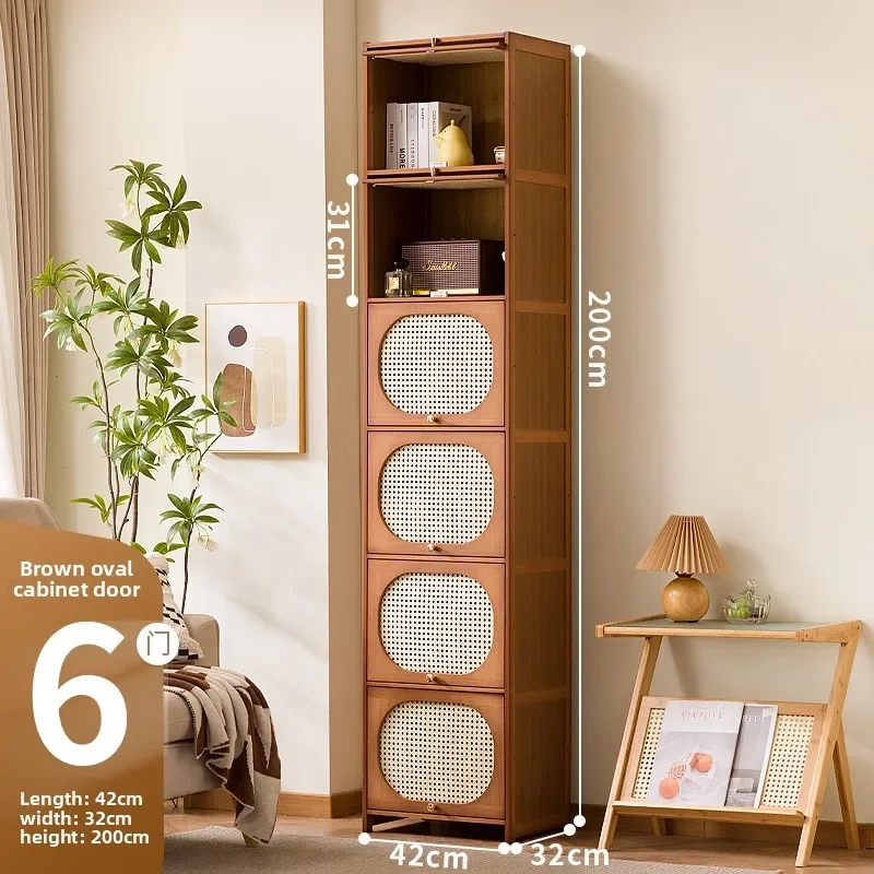 Multi-functional Bookshelf Integrated Against The Wall Floor Multi-layer Shelf Household Display Storage Cabinet