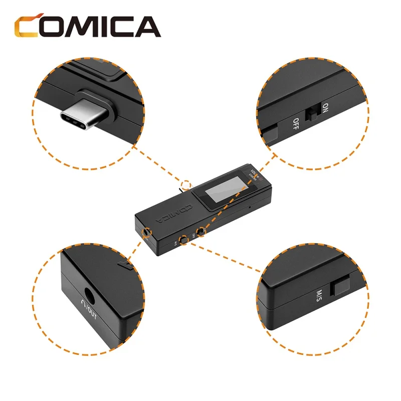 Comica VDLive10 Vdlive 10 2.4G Dual Channel Draadloze Microfoon Draagbare Microfoon Voor Iphone Android Telefoons Pc Camera Video