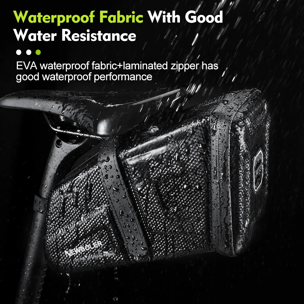 NEWBOLER 5L Wasserdichte Fahrradsatteltaschen MTB Rennrad Satteltasche Reflektierende Gestreifte Fahrrad-Werkzeugtasche MTB Fahrradtasche Zubehör – Detail 4
