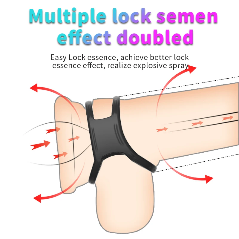 Soft Silicone Cock Rings Male Delay Ejaculation Penis Lasting Erection Scrotum Testis Restraint Adult Sex Toys For Men Reusable