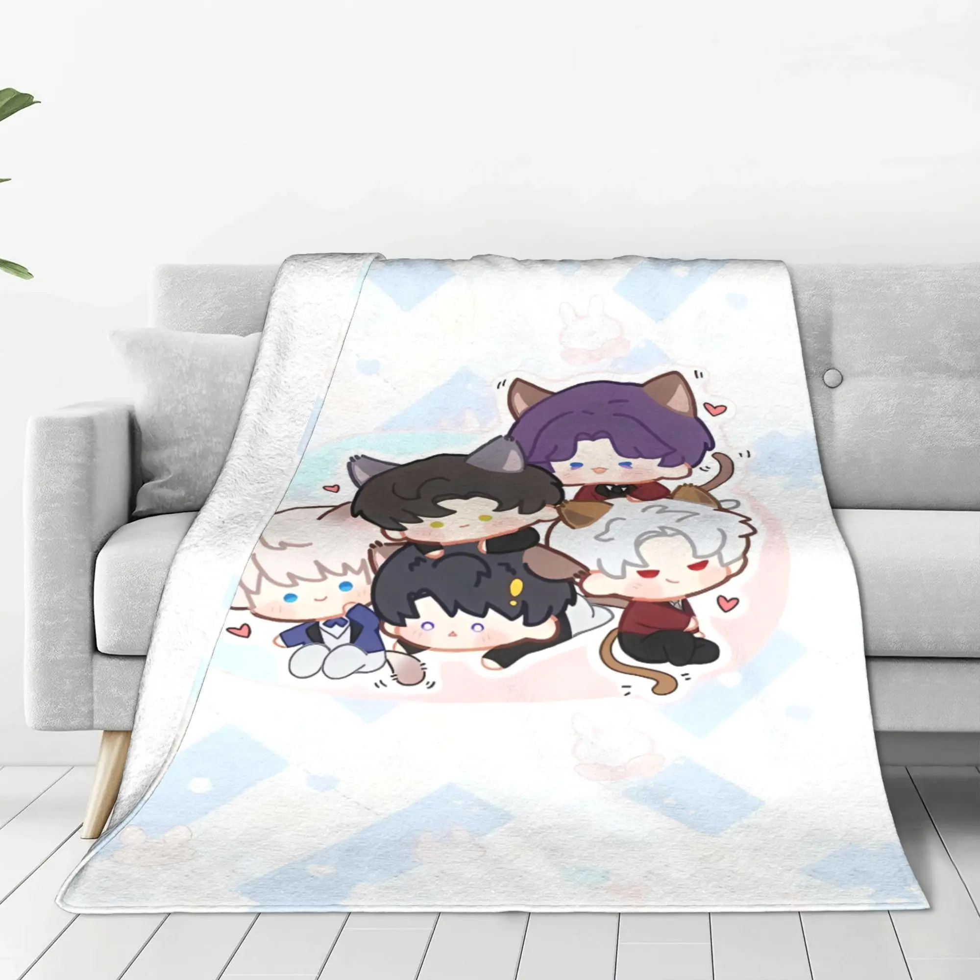 لعبة الحب والمساحة العميقة الكرتون بطانية قطيفة للأطفال الكبار الفانيلا الفراش يلقي لديكور المنزل هدية عيد ميلاد